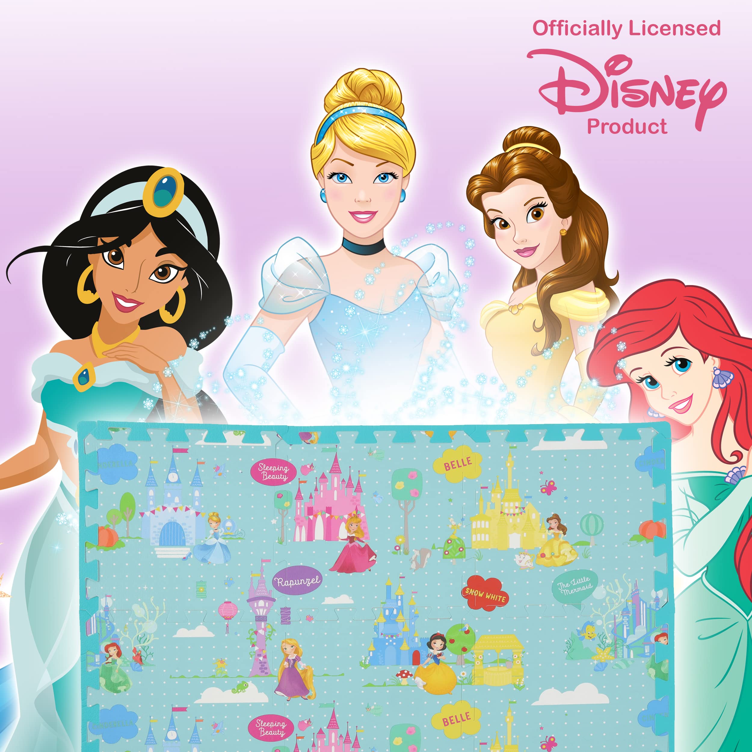 Disney Princess EVA Foam Mat, Princess Land Interlocking Flooring